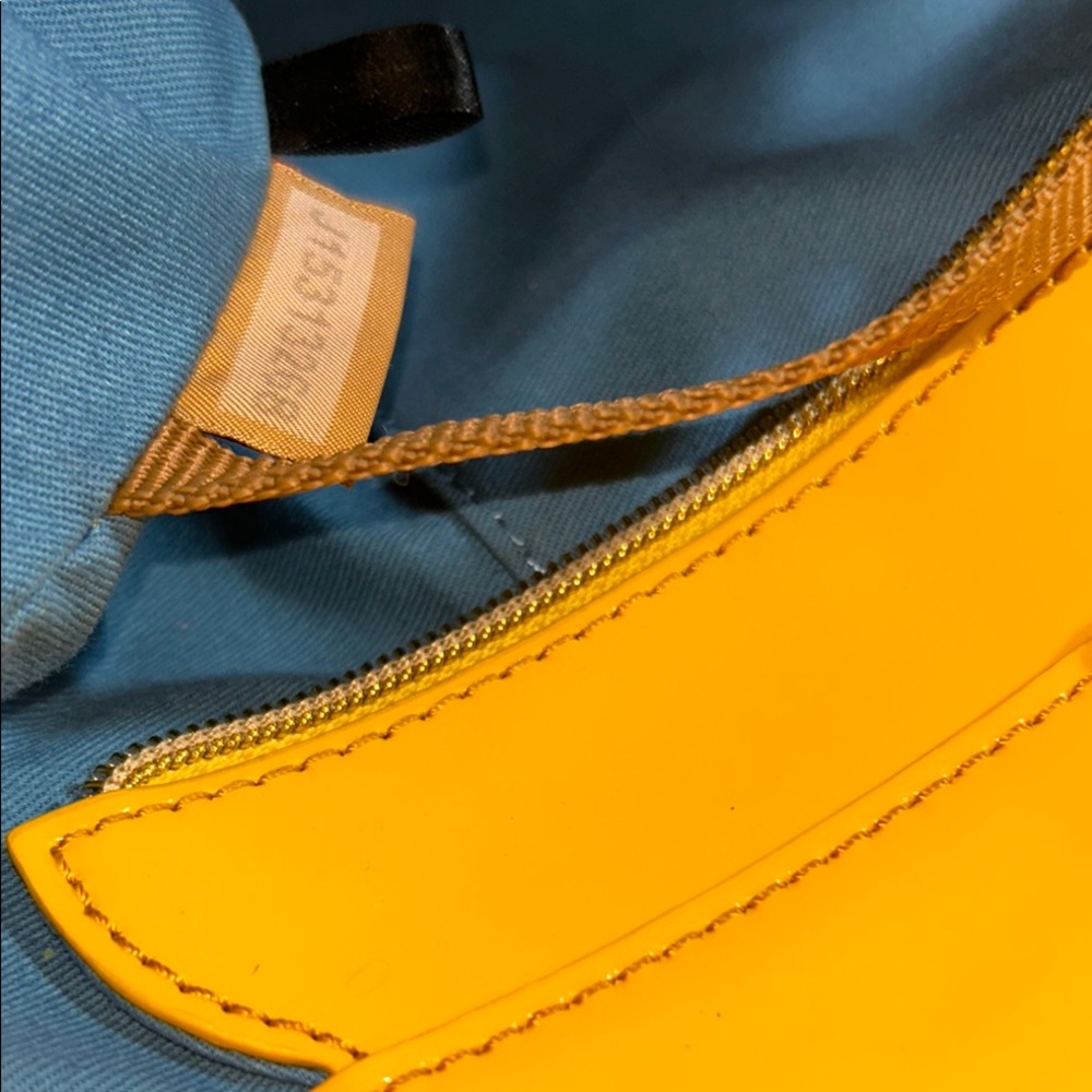 Dooney & Bourke Bright Yellow Patent Leather Tote Bag - Picture 16 of 16
